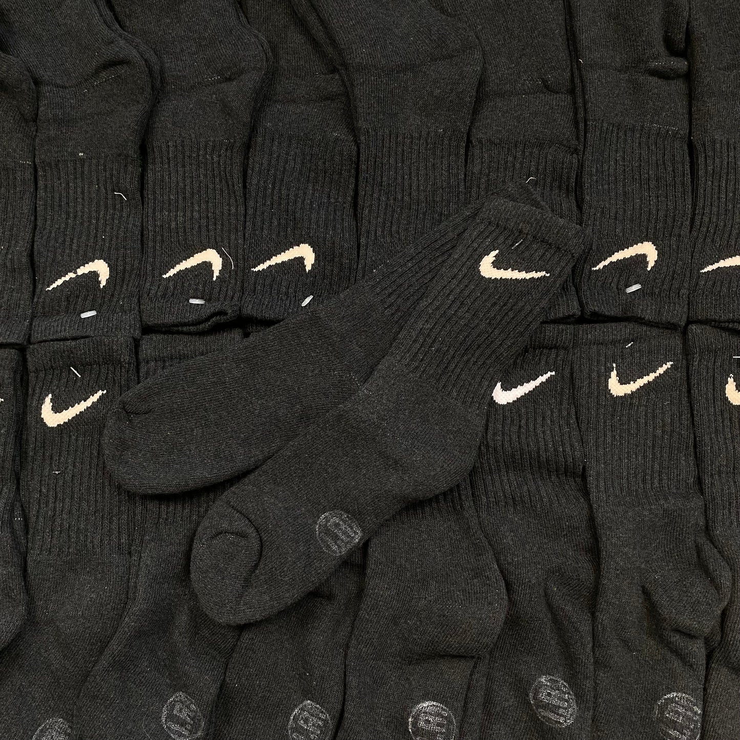 Vintage Nike Swoosh Socks Black UK6 - 12