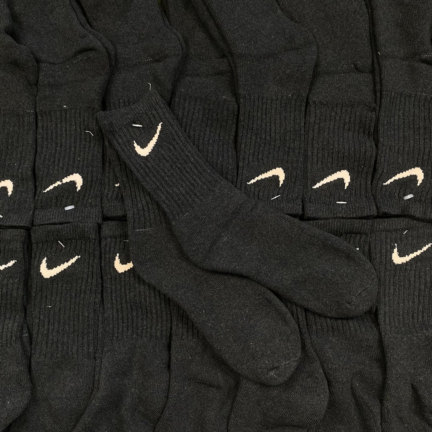 Vintage Nike Swoosh Socks Black UK6 - 12