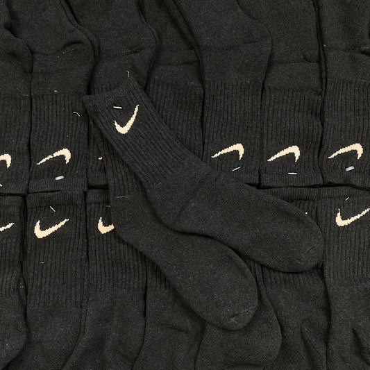 Vintage Nike Swoosh Socks Black UK6 - 12