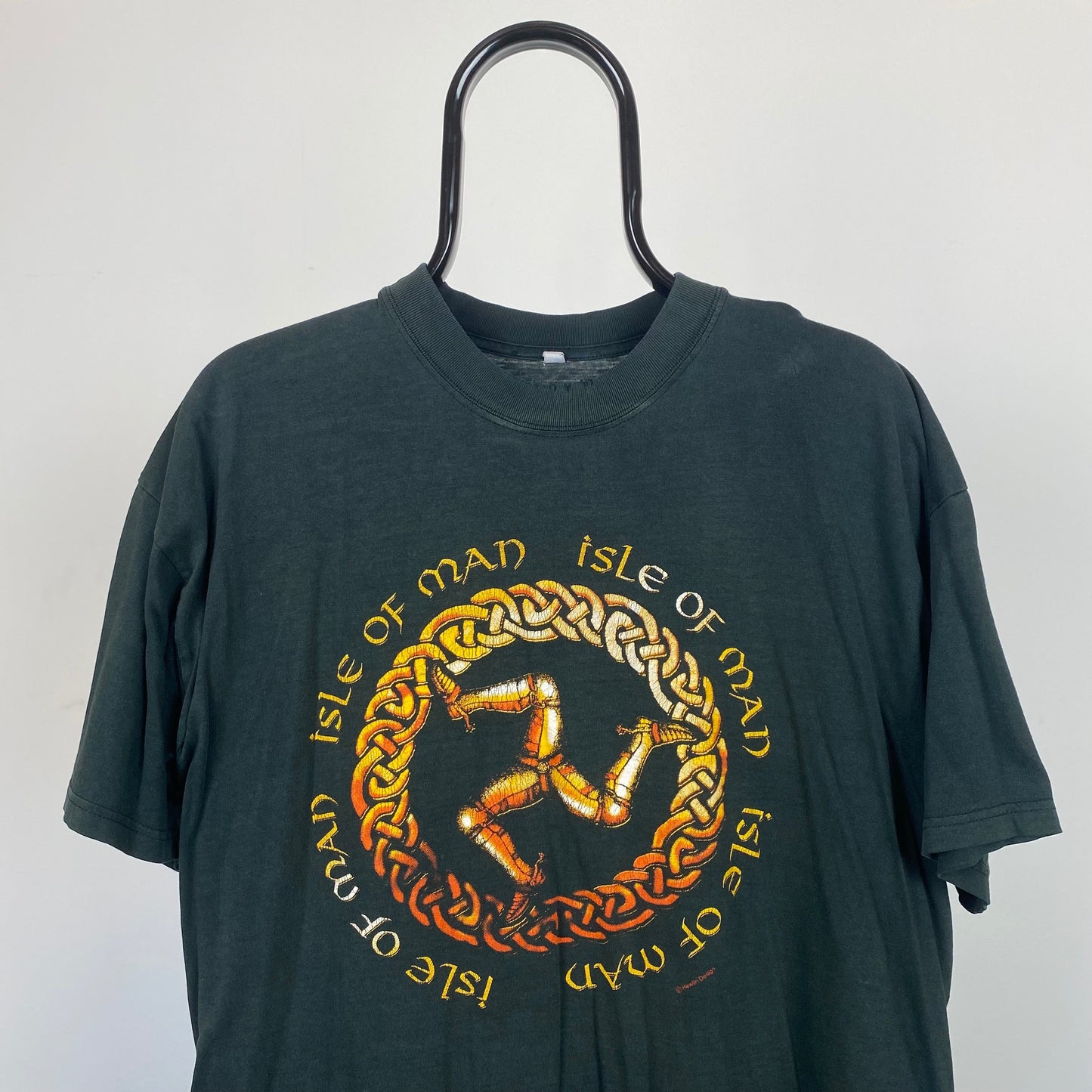 Vintage Isle of Man T-Shirt Black Medium