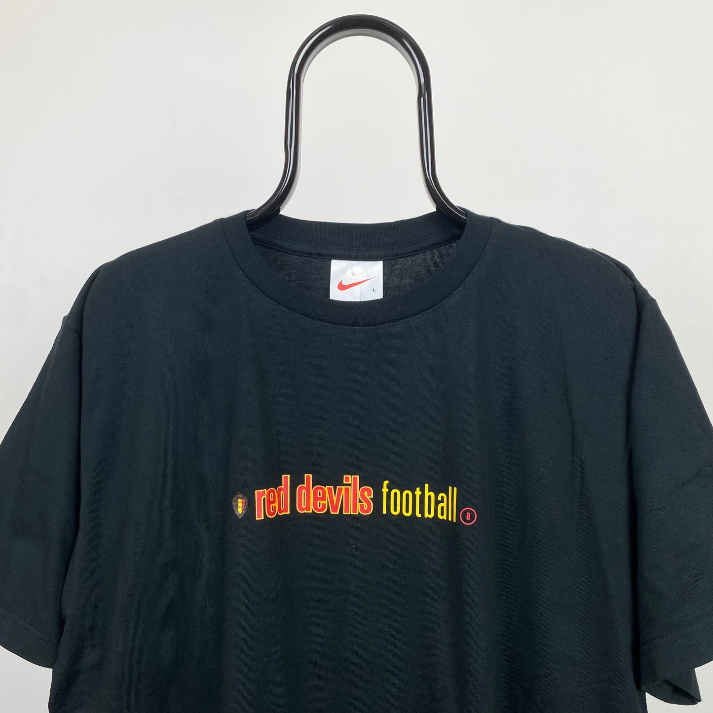 90s Nike Belgium T-Shirt Black Large