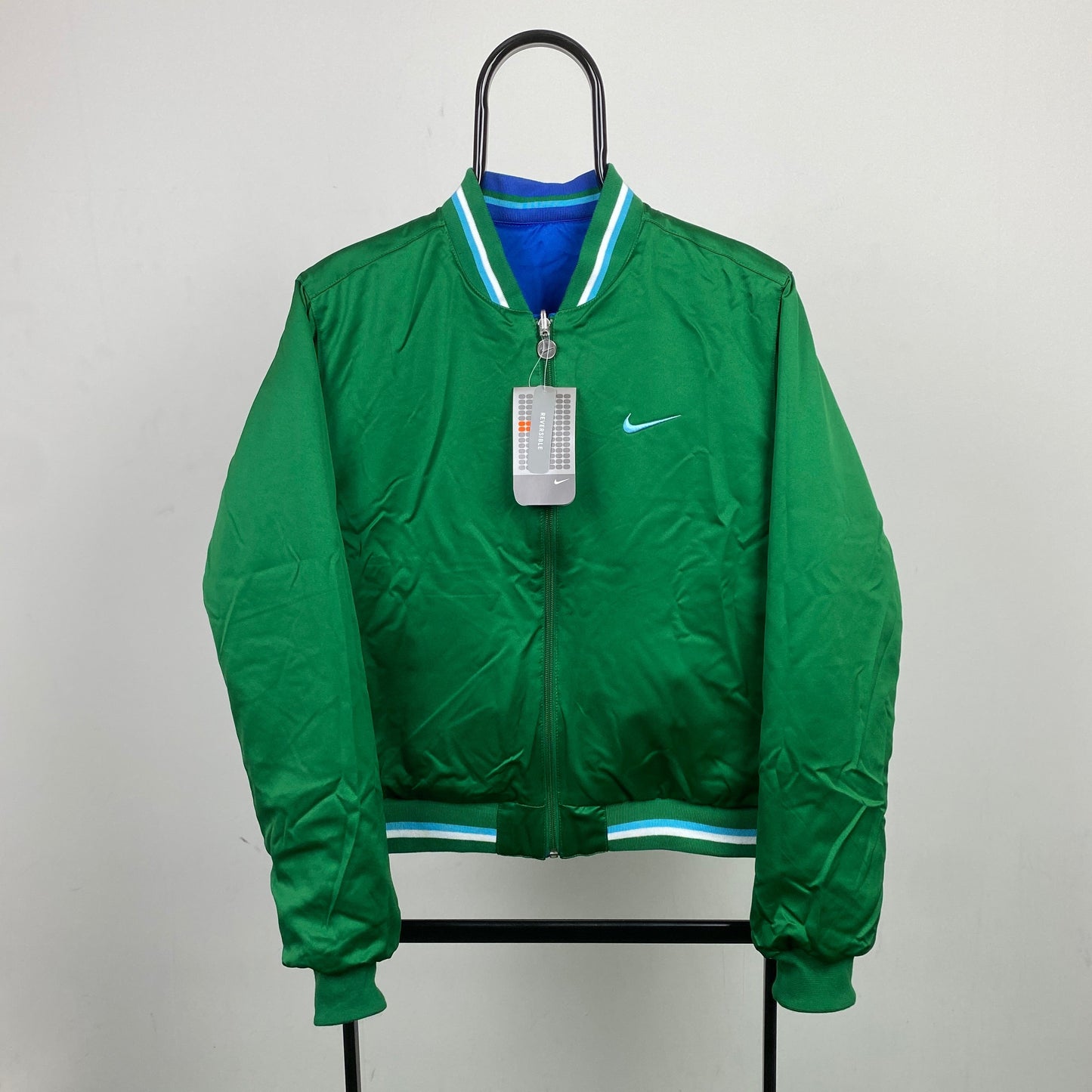 00s Nike Reversible Varsity Jacket Blue Large