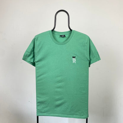 90s Stussy T-Shirt Green Small