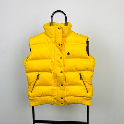 Vintage Nike Puffer Gilet Jacket Yellow Small