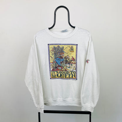 Retro 90s Queen Sweatshirt White Large