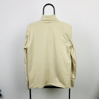 90s Nike Mock Neck Sweatshirt Brown Small