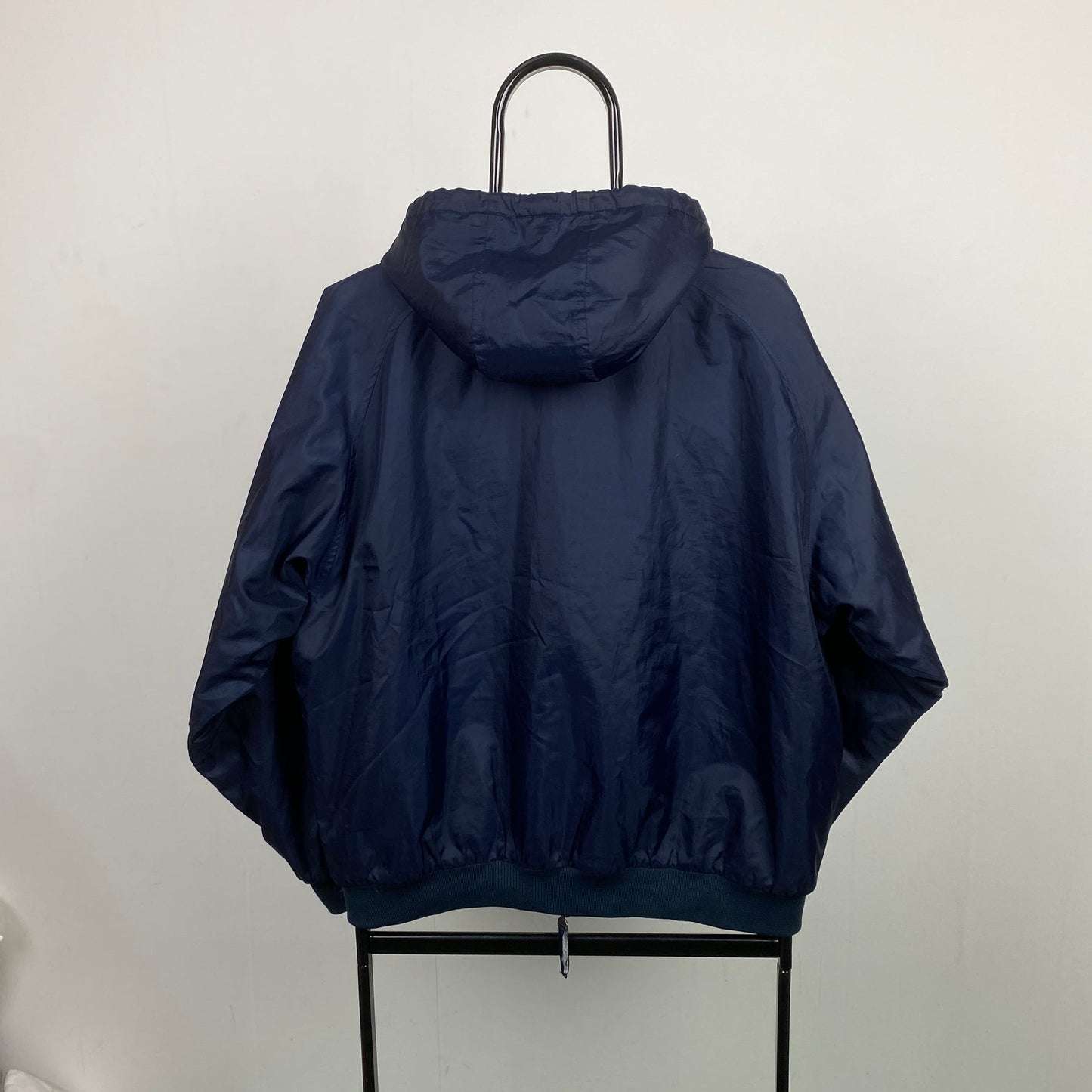 90s Nike Reversible Fleece Coat Jacket Blue Small