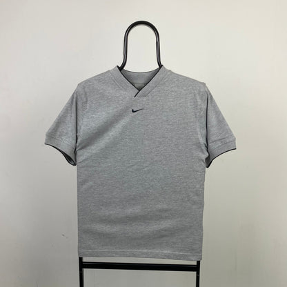 00s Nike Centre Swoosh T-Shirt Grey XXS
