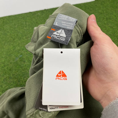 Vintage Nike ACG Fleece Joggers Green Large