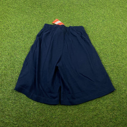 90s Nike Cotton Shorts Blue Small