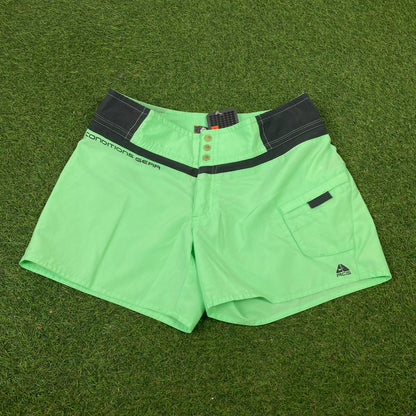 00s Nike ACG Swim Shorts Green Small