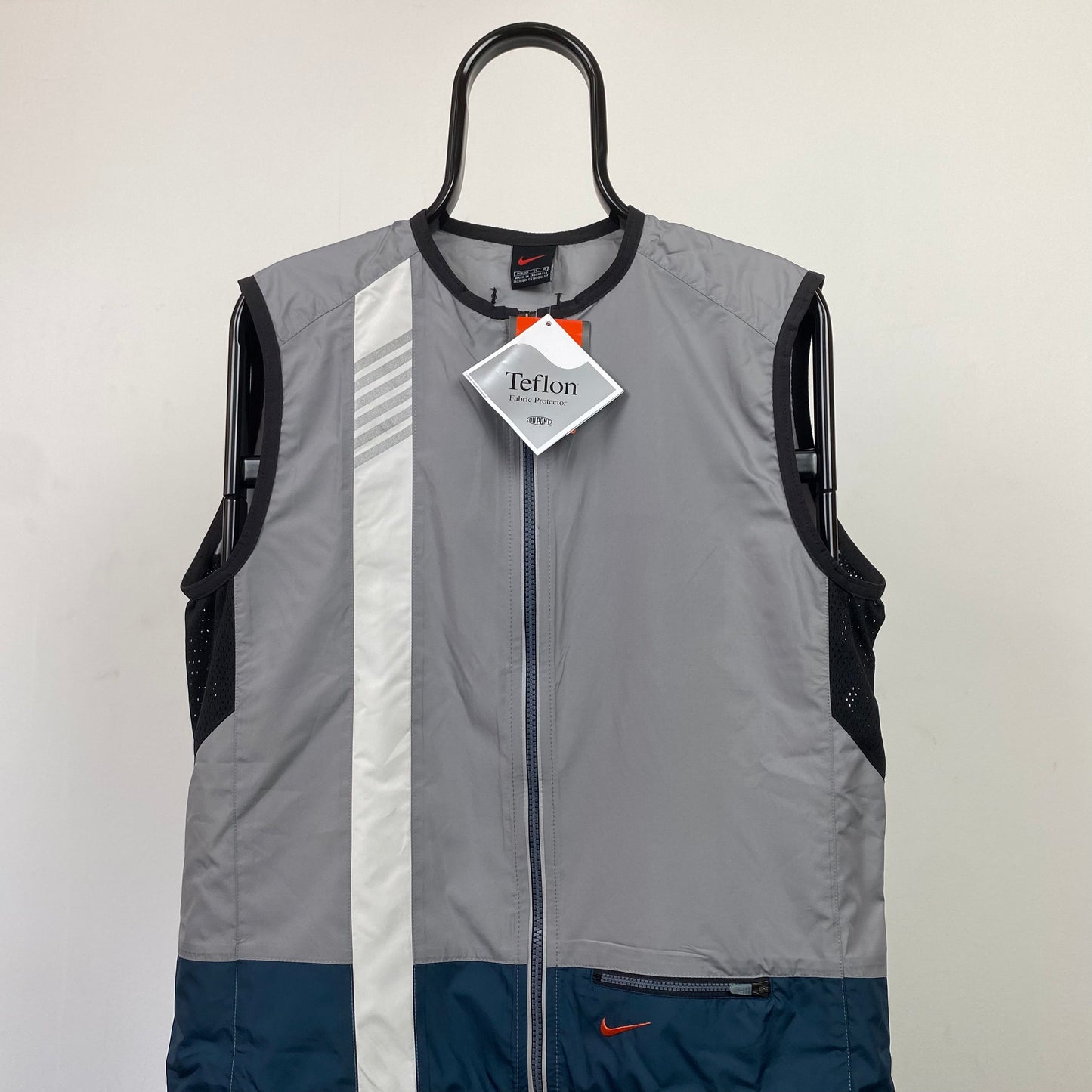 00s Nike Gilet Windbreaker Jacket Grey Small