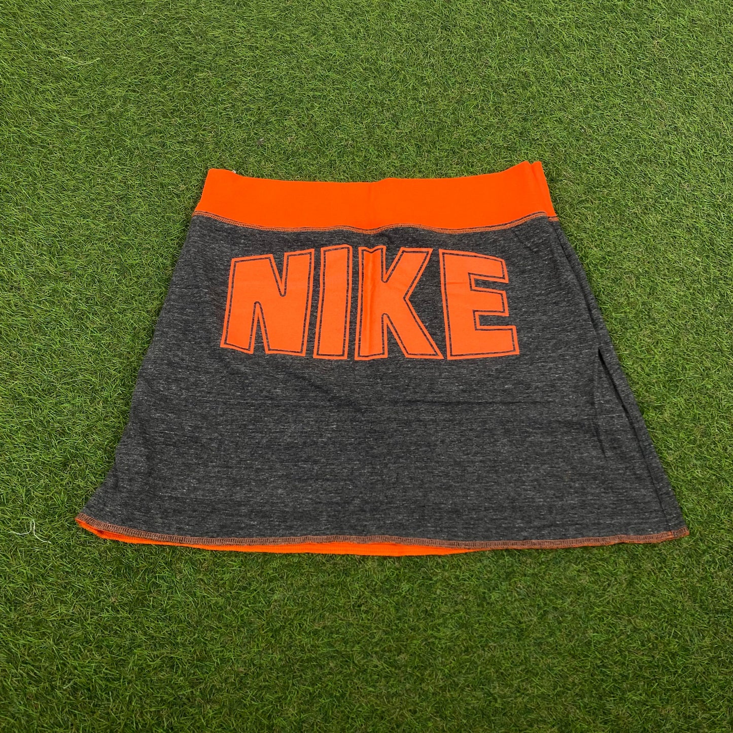 90s Nike Reversible Skirt Orange Grey Large