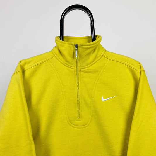 90s Nike 1/4 Zip Sweatshirt Green XS
